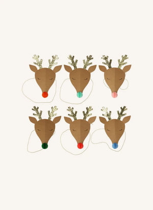 Meri Meri - Cheerful Deer Christmas Hats - Set of 6