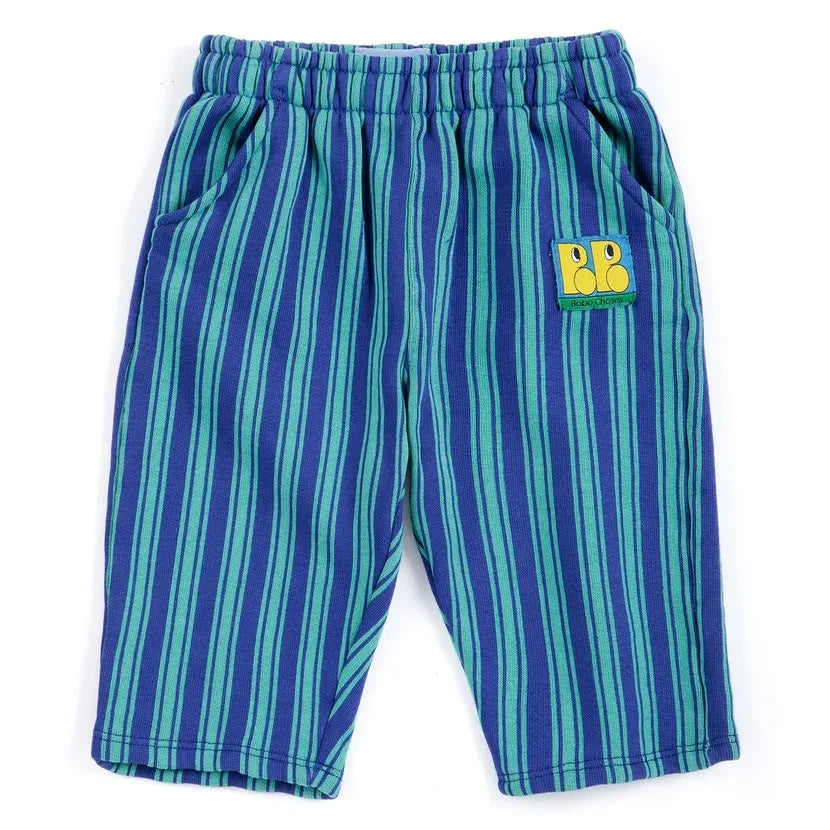 Bobo Choses - Striped Organic Cotton Jogger | Blue