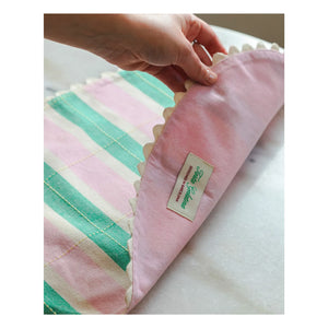 Tarta Gelatina - Organic Cotton American Tableware - Set of 2 | Green