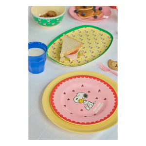 Rice - You Are So Sweet Melamine Plate - Rice x Snoopy | Pink
