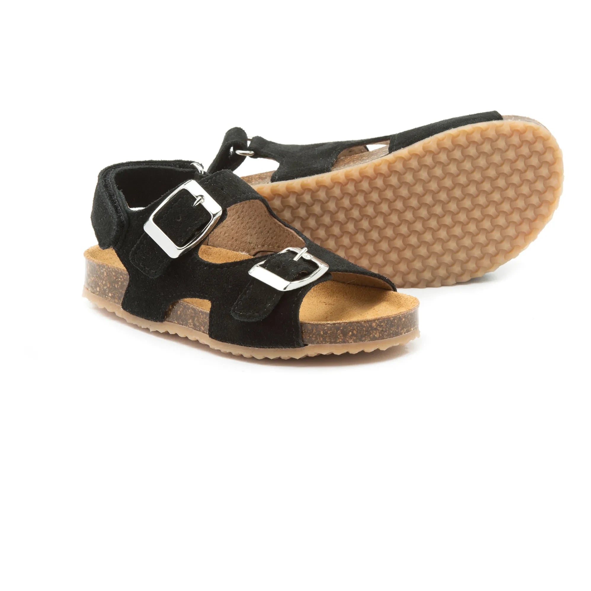 Pèpè - Double Buckle Sandals | Black