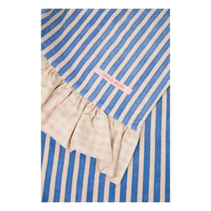 Jera Mini - Striped Ruffled Beach Towel | Light Pink