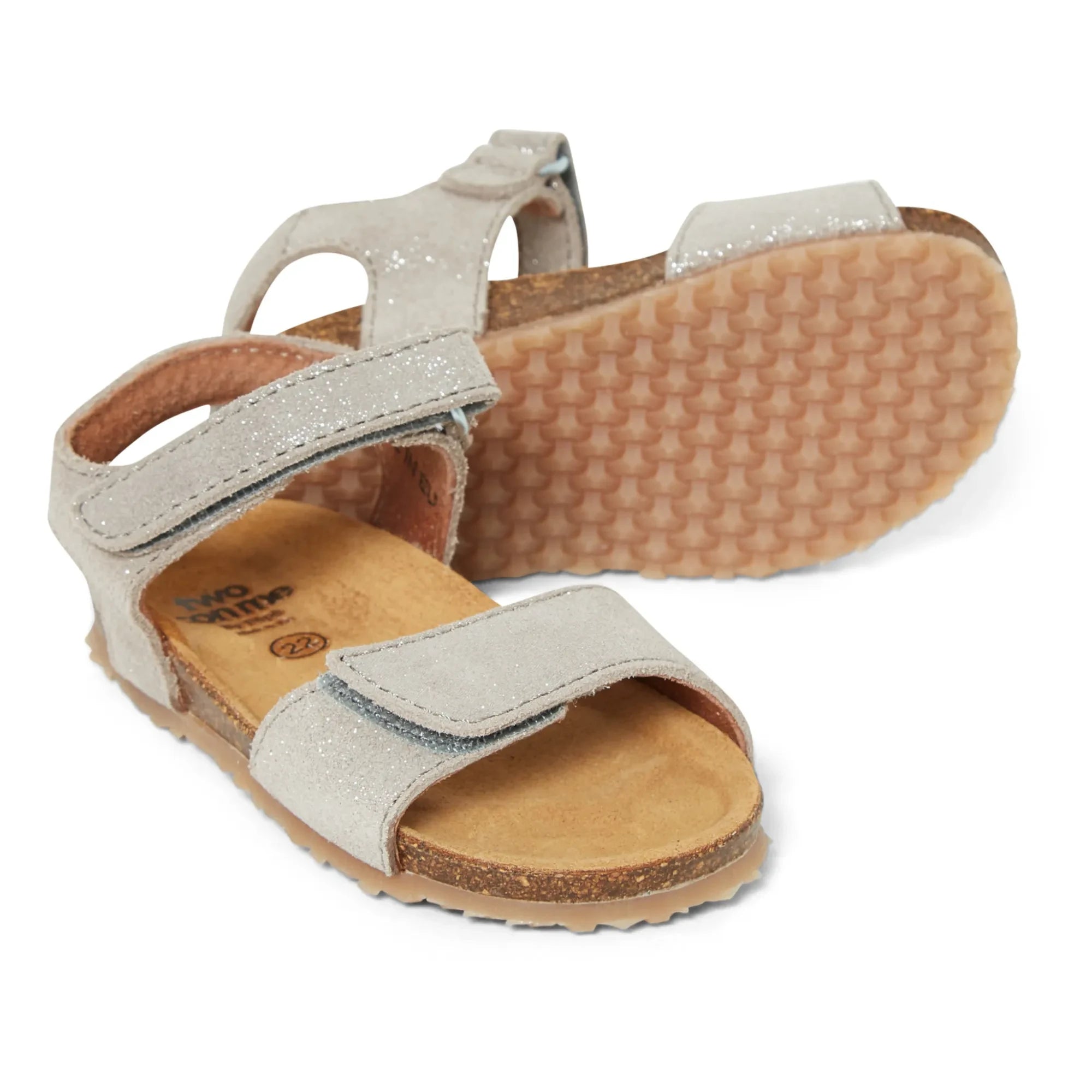 Pèpè - Two Con Me - Velcro Sandals | Silver