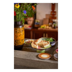 HKliving - Stoneware Cake Plate | Almond Green