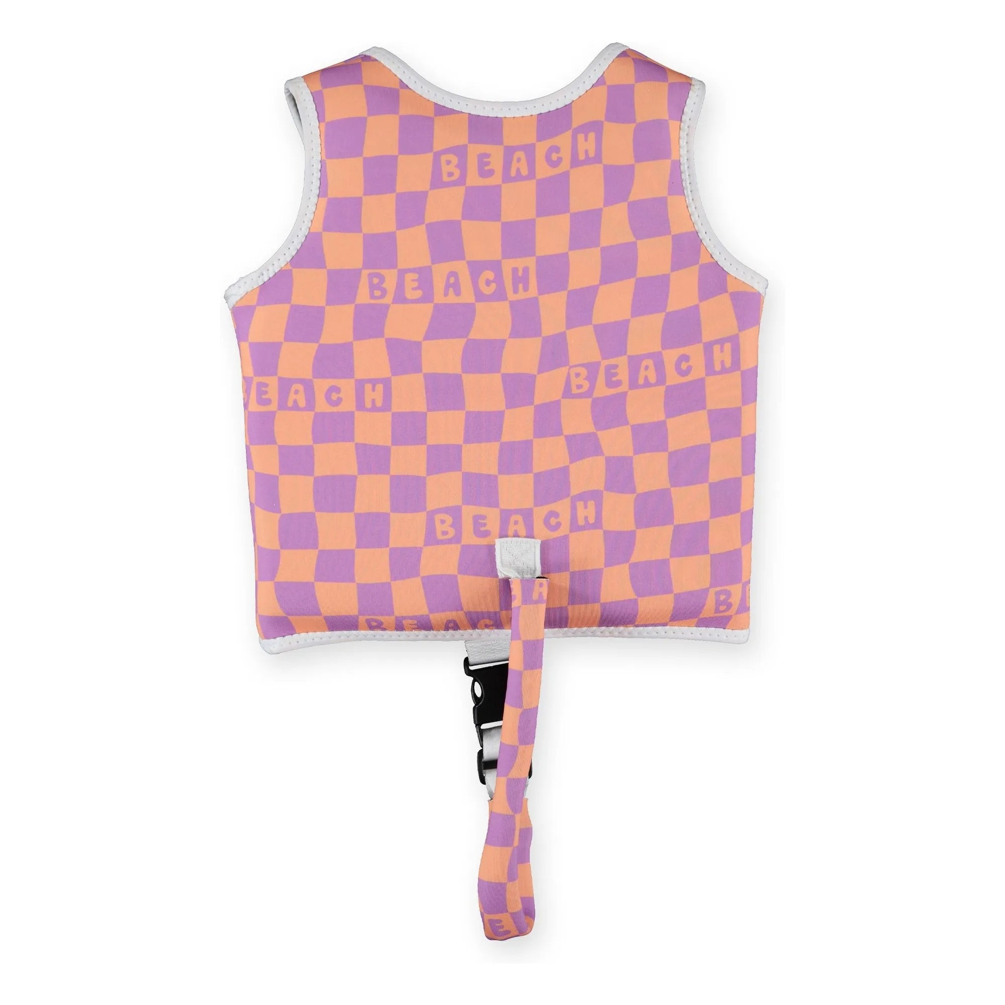 Beach & Bandits - Checked Beach Life Vest Recycled Fibers | Purple