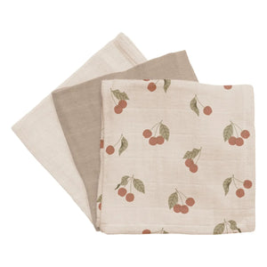 Main Sauvage - Cherry Nappies - Set of 3 | Beige