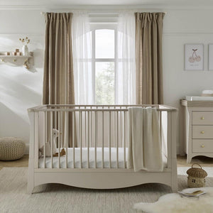 CuddleCo Clara 3 Piece Set Drawer Dresser Cot Bed + Wardrobe - Cashmere-Nursery Sets- | Natural Baby Shower