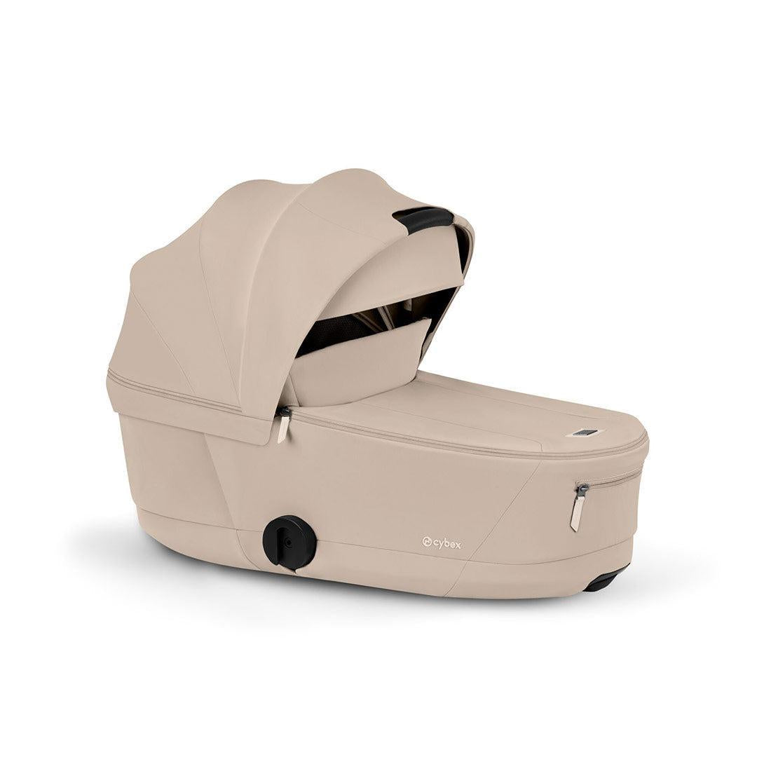 CYBEX e-Priam Comfort Pushchair & Foldable Carrycot - Cozy Beige/Black-Strollers-Cozy Beige/Black- | Natural Baby Shower