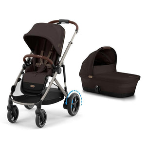 CYBEX eGazelle S Pushchair - Chocolate Brown-Strollers-Chocolate Brown-With Cot | Natural Baby Shower