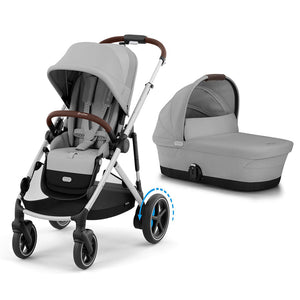 CYBEX e-Gazelle S Pushchair - Stone Grey-Strollers-Stone Grey-With Carrycot | Natural Baby Shower