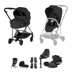 Cybex Mios Ultimate Bundle - Comfort Collection-Travel Systems-Sepia Black-With Base | Natural Baby Shower