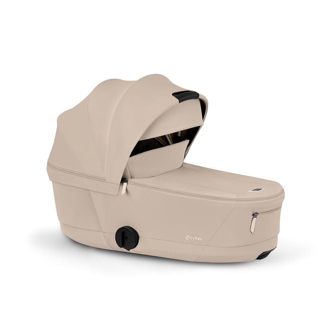 CYBEX Priam Comfort Pushchair & Foldable Carrycot - Cozy Beige/Black-Strollers-Cozy Beige/Black- | Natural Baby Shower
