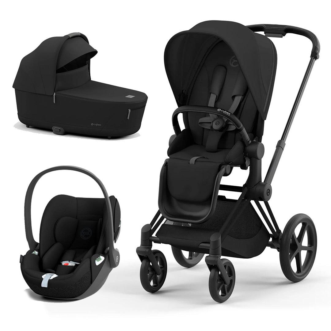 CYBEX Priam Cloud T Travel System - Sepia Black-Travel Systems-Matt Black-Lux | Natural Baby Shower