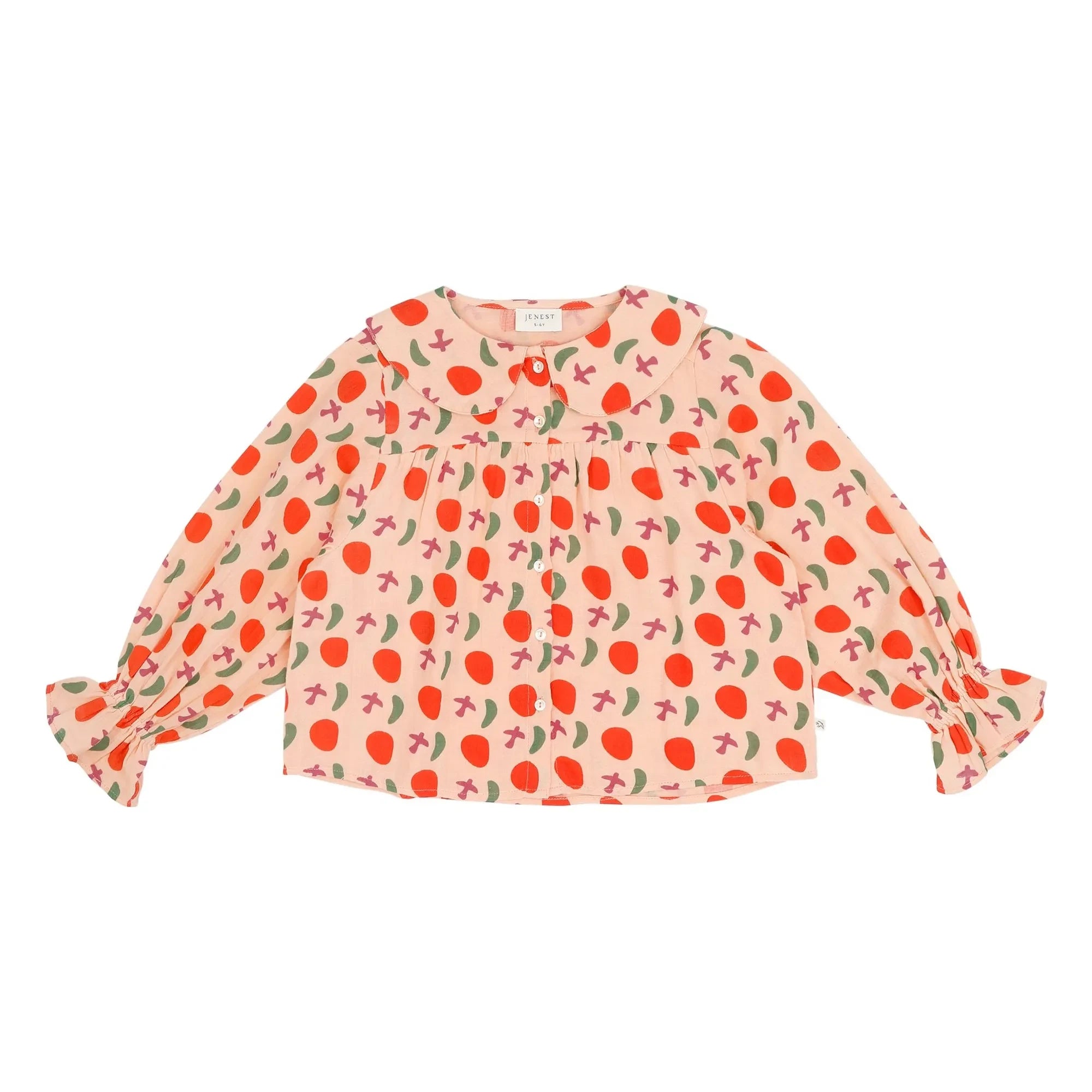 Jenest - Emmy Oiseaux Blouse Organic Cotton | Peach