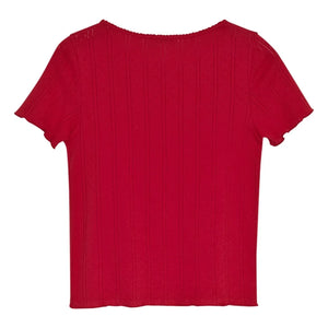 the new society - Romero Cotton T-Shirt | Red