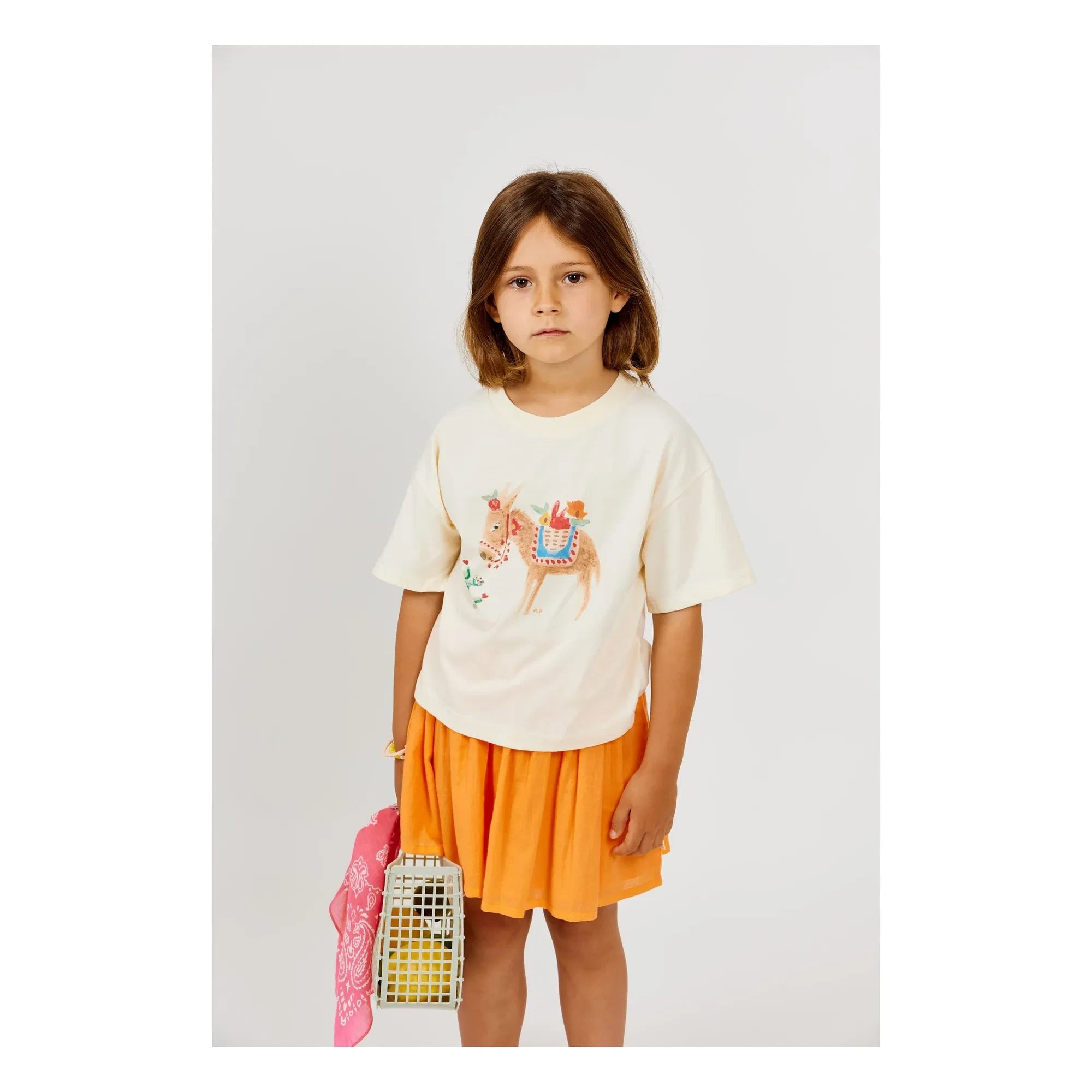 Arsène et Les Pipelettes - Horse T-Shirt Organic Cotton | Ecru