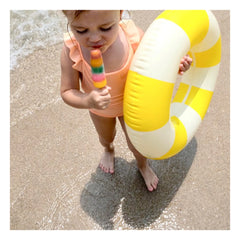 Petites Pommes - Anna Inflatable Bagel | Lemon Yellow