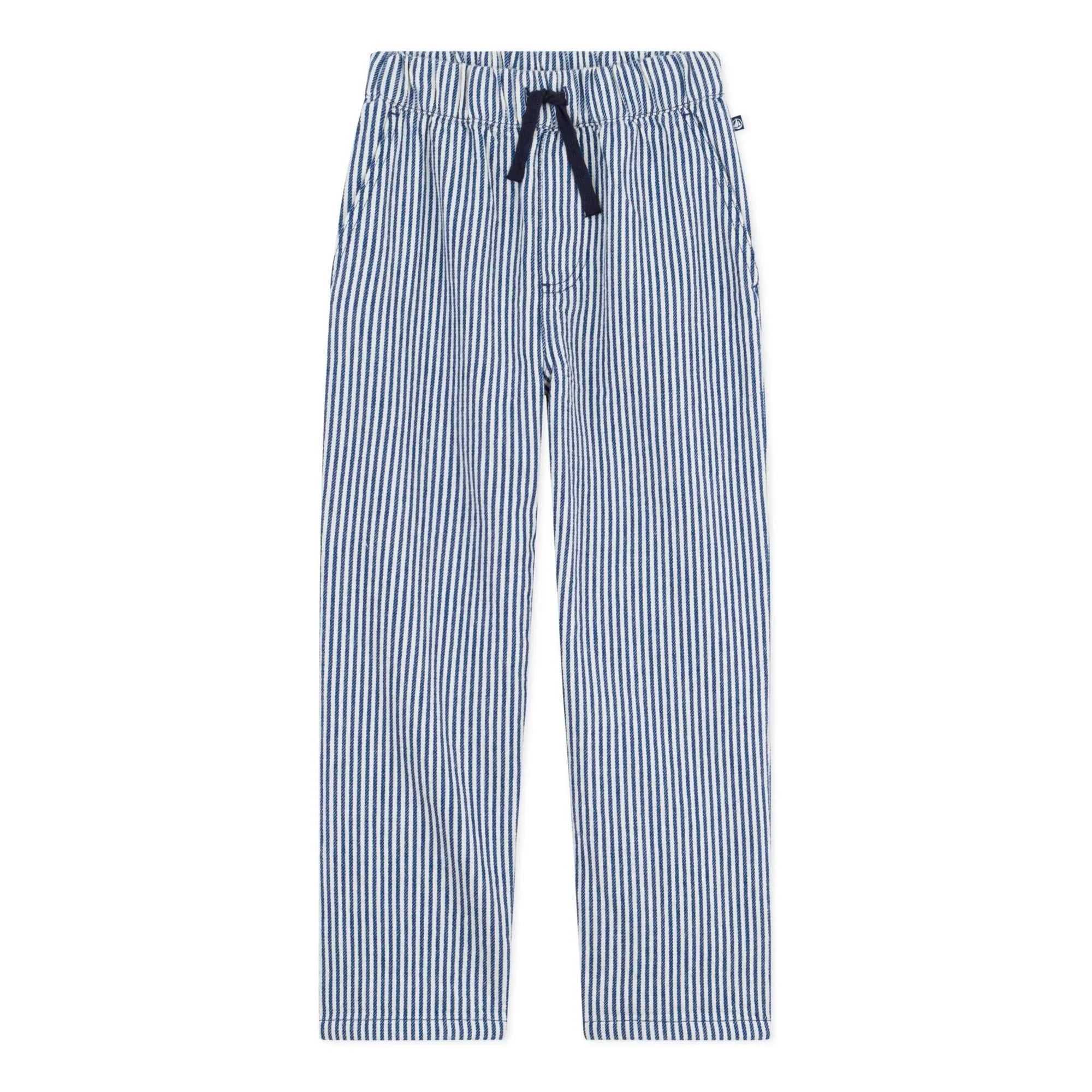 Petit Bateau - Organic Cotton Striped Pants | Blue
