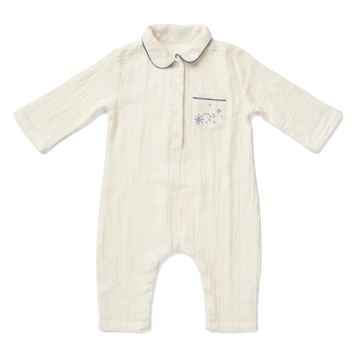 Editions Aimable - Balthazar romper | Ivory Gauze Fabric