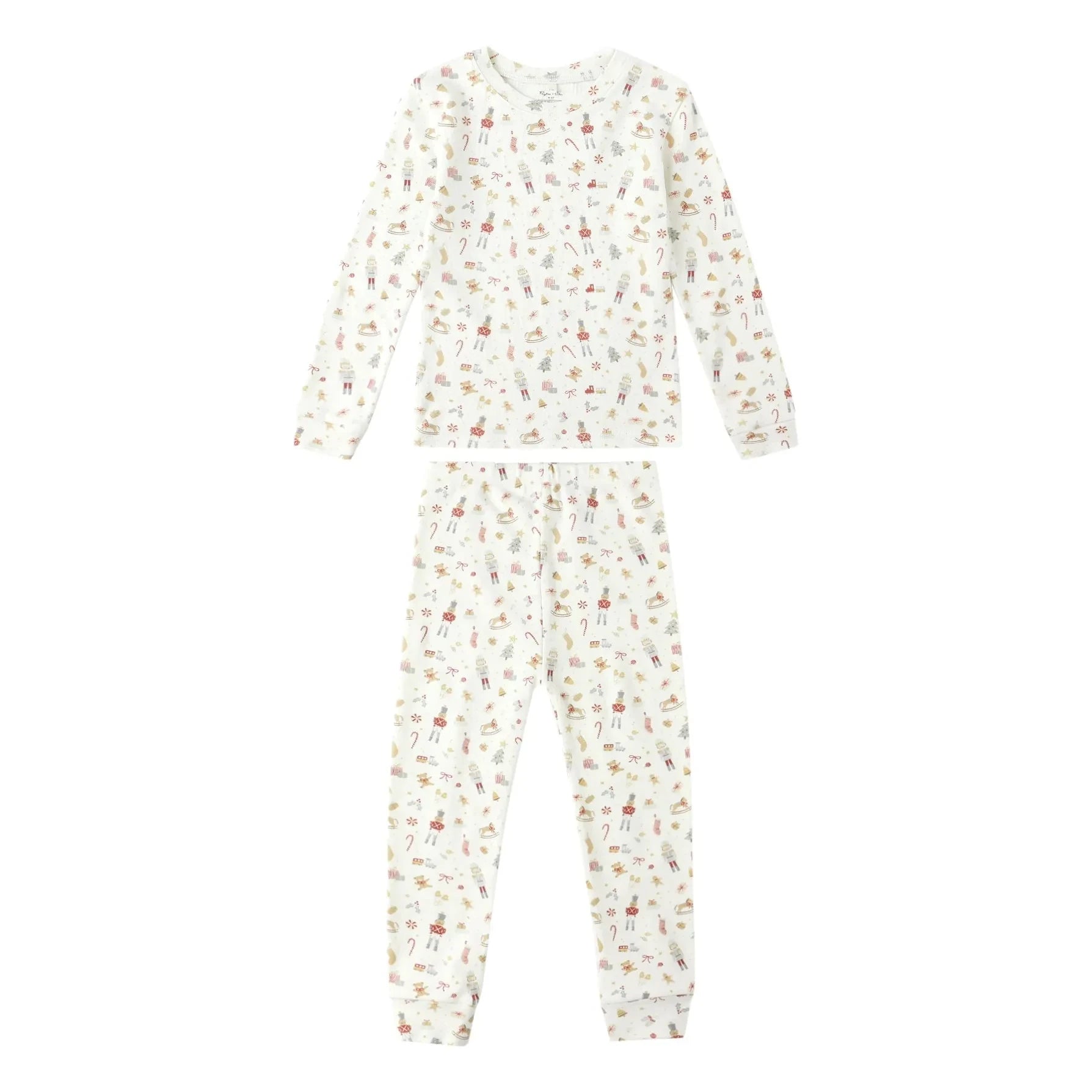 Rylee + Cru - Festive Organic Cotton Pajama Set | Ivory