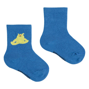 Bobo Choses - Pack of 2 Recycled Fiber Bear Socks | Blue