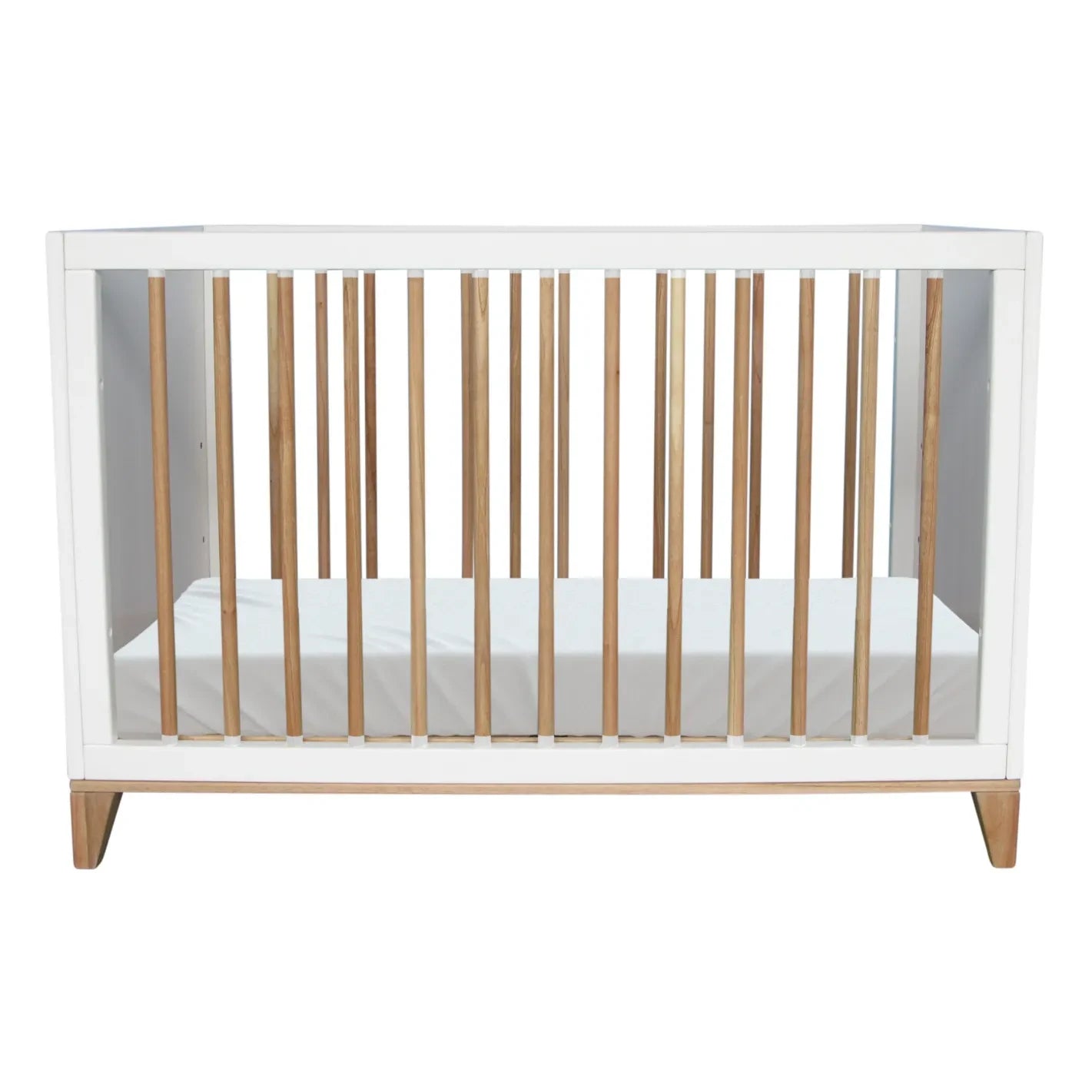 Théo - Nami Cedar and Rattan Weave Baby Bed 60x120cm | White