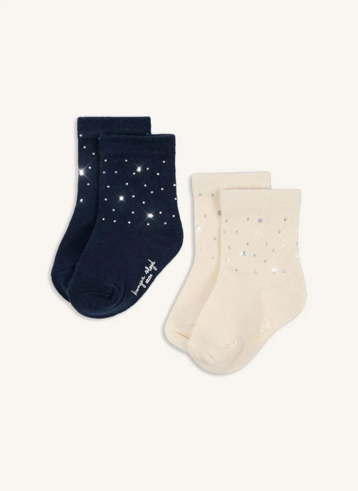 Konges Sløjd - Set of 2 Beaded Socks | Navy