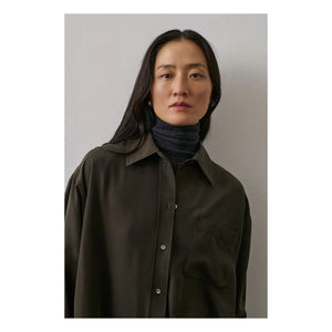 Sister - Flora silk dress | Dark khaki