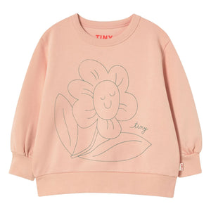 Tinycottons - Flower Sweat Organik Pamuk | Soluk Pembe