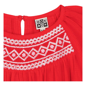 Bonton - Nala Gathered Dress | Vermilion