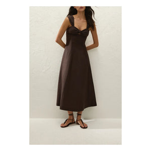 Faithfull the Brand - Pallida Linen and Cotton Dress | Brown