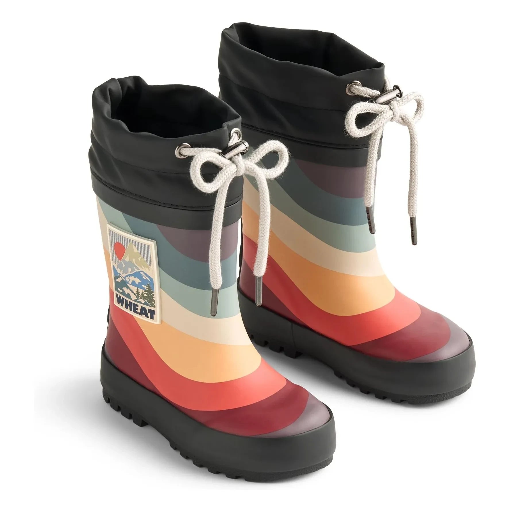 Wheat - Thermo Print Rain Boots | Black