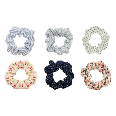 Mimi & Lula - Mixed Scrunchies Set of 6 | Cream
