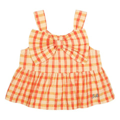 Jelly Mallow - Carreaux Knot Top | Yellow