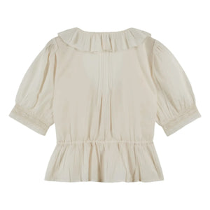 Emile et Ida - Cotton Ruffled Blouse | Cream
