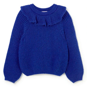 Cozmo - Lua Büzgülü Yaka Kazak | Mavi