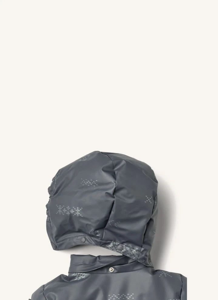 Wheat - Shoore Puffer Jacket Made from Recycled Fibers | Grey blue