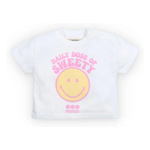 the new society - Smiley Baby T-Shirt | White