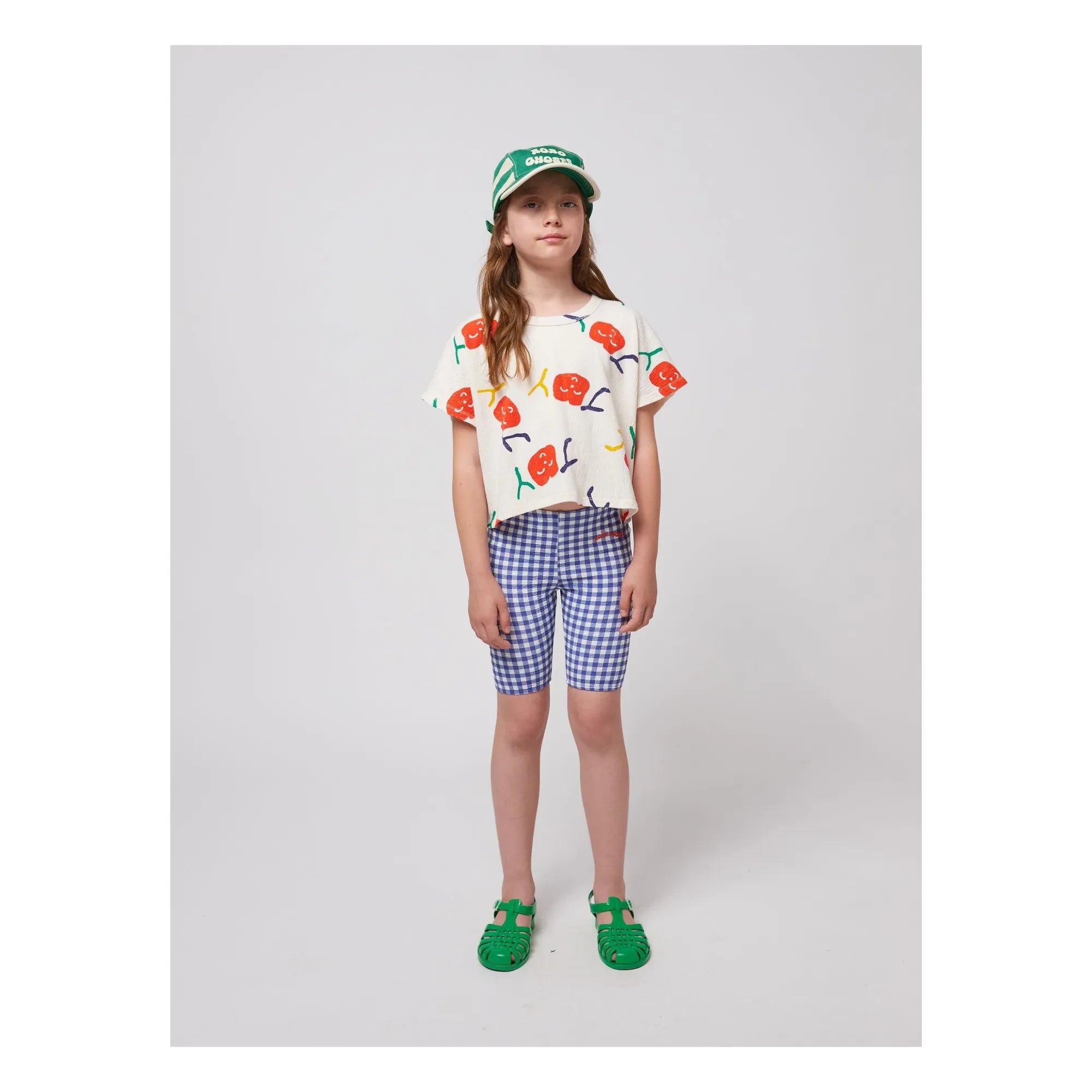 Bobo Choses - Cyclist Vichy Recycled Fibers | Navy