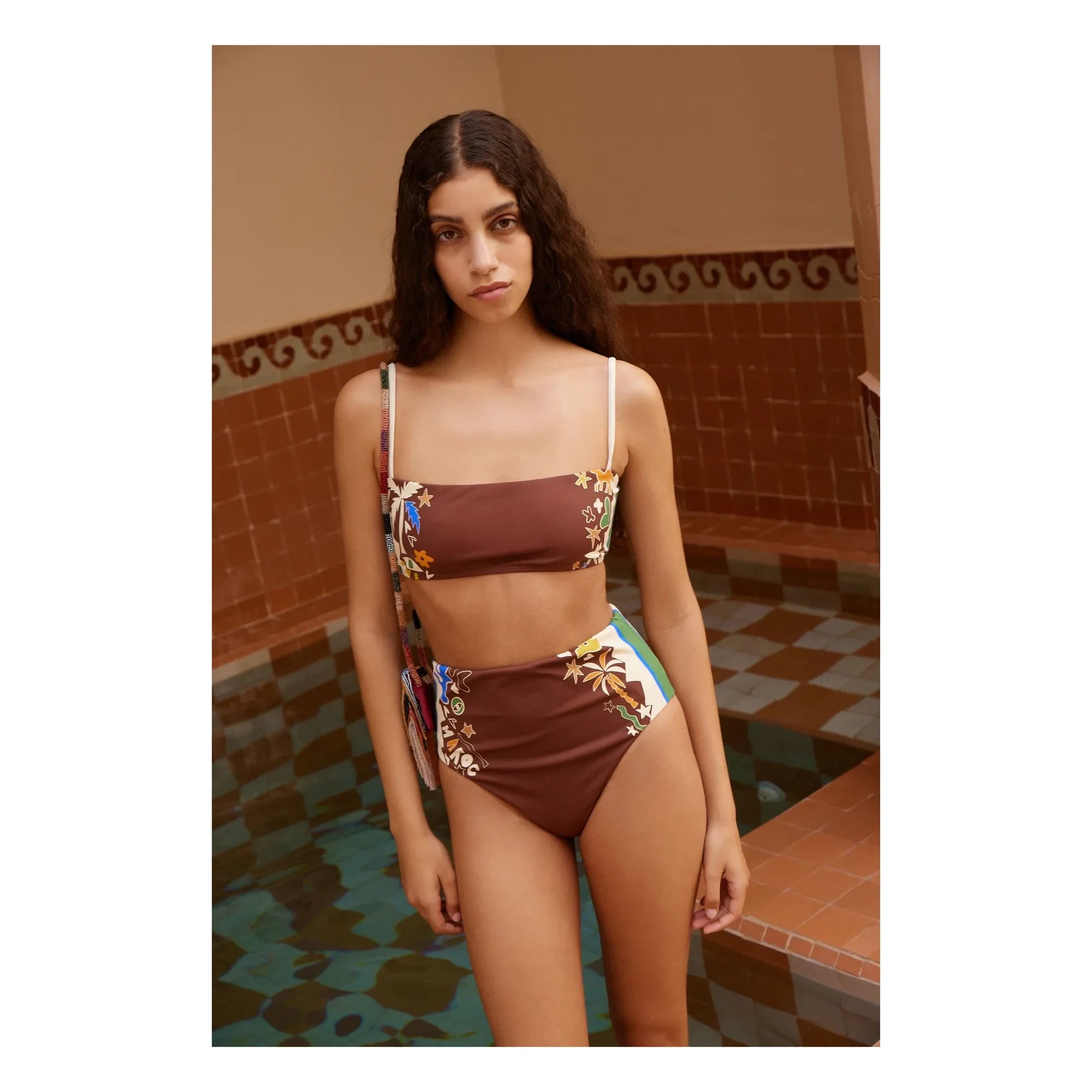 Alémais - Maillot Top Morocco Recycled Fibers | Brown