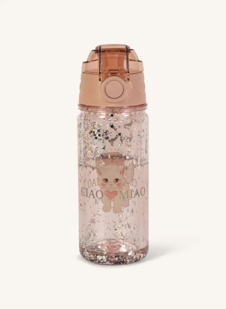 Konges Sløjd - Ciao Miao Glitter Water Bottle | Pink