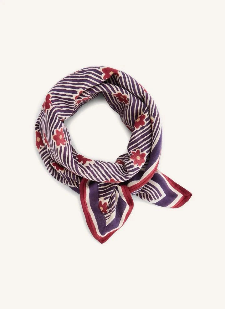 Apaches - Latika Large Striped Shawl | Navy