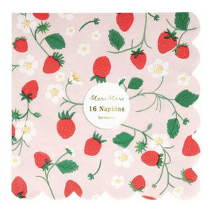 Meri Meri - Strawberry Paper Towels - Set of 16