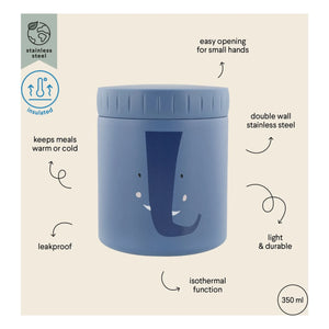 Trixie - Insulated Lunch Box 350 ml Mrs Elephant | Blue