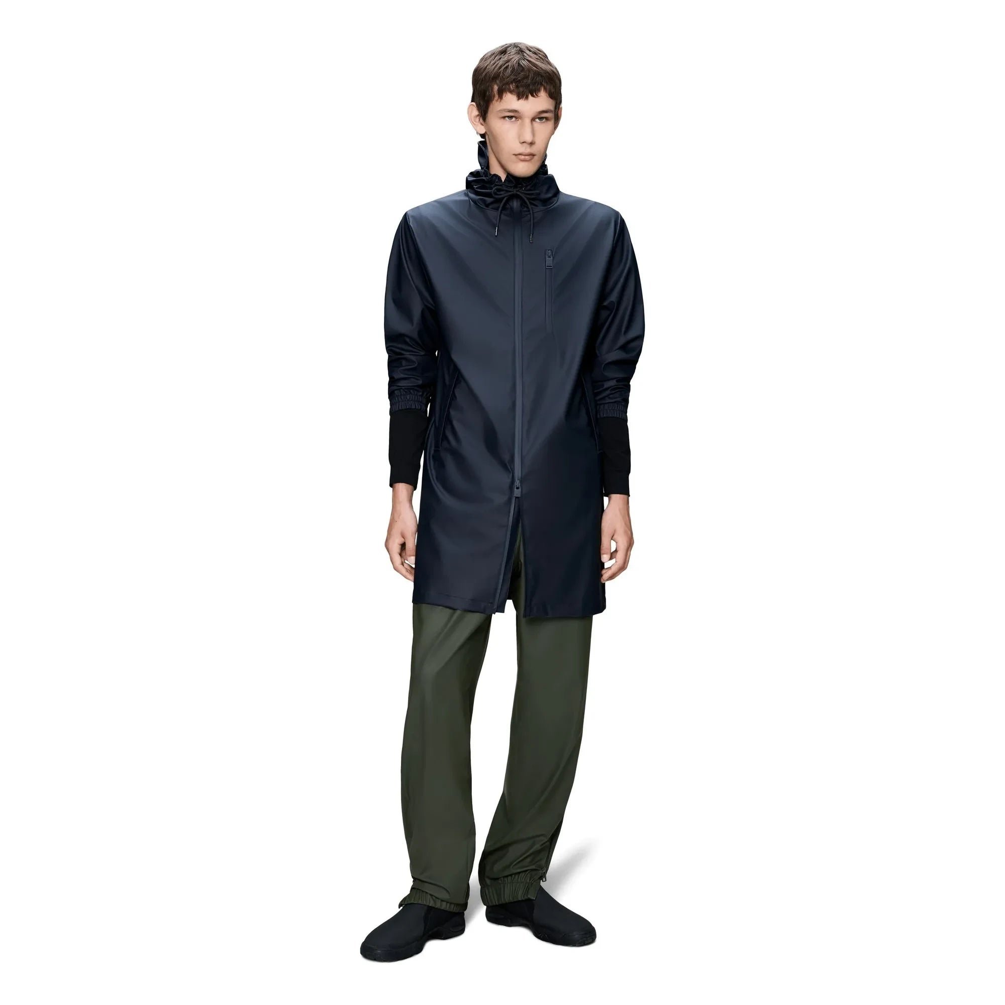 Rains - Storm Breaker W3 Long Coat | Navy Blue