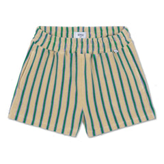 Repose AMS - Striped Organic Cotton Towel Shorts | Pale Yellow