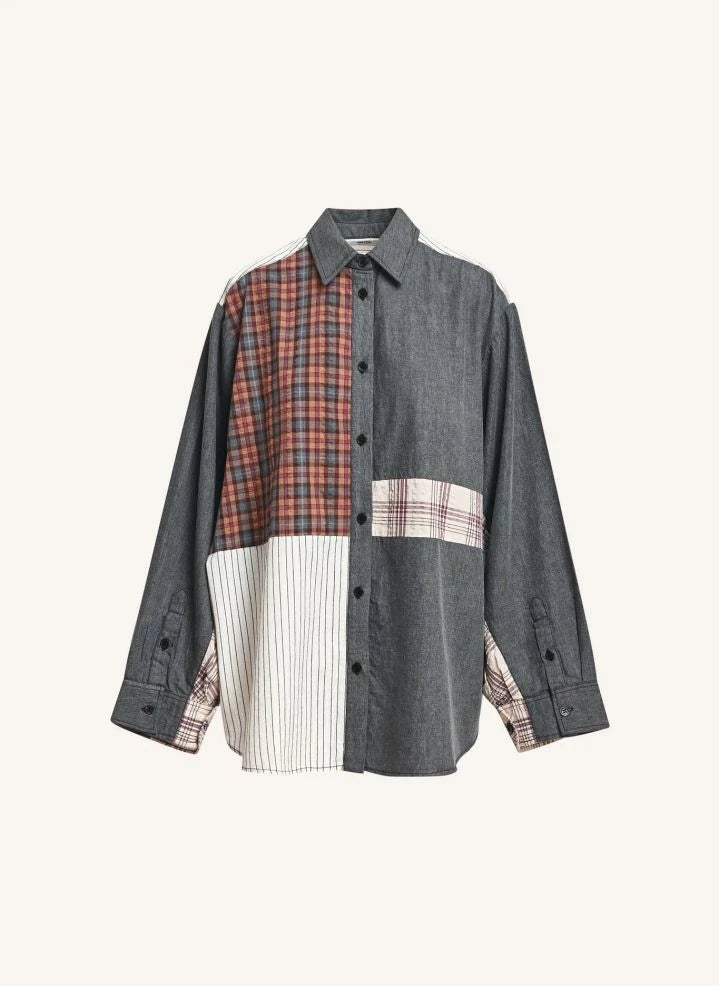 Essentiel Antwerp - Kingsley Patchwork Shirt | Grey