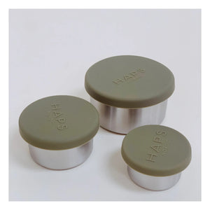 Haps Nordic - Steel Lunch Boxes - 3-piece Set | Green