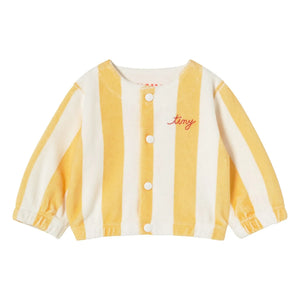 Tinycottons - Striped Organic Cotton Sweatshirt | Yellow