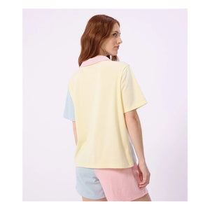 Petit Bateau - Green Block Striped Short Pajamas